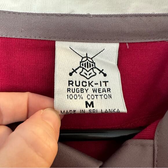 Ruck-It Rugby Wear Sports Cotton Long Sleeve Polo Shirt - Picture 3 of 4